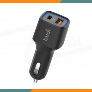 BUDI USB C PD 18W Car Charger, Dual Ports with Quick Charge