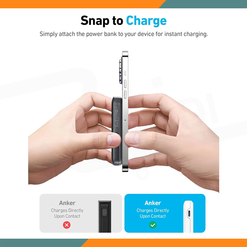 Anker Power Bank 322 MagGo 5000mAh MagSafe Battery Portable