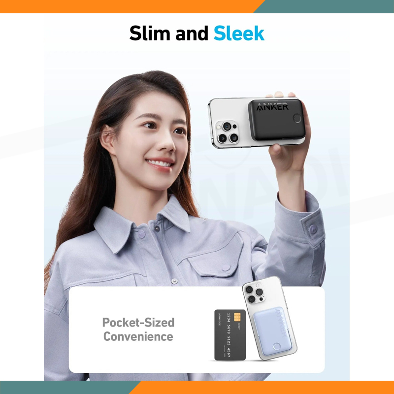 Anker Power Bank 322 MagGo 5000mAh MagSafe Battery Portable