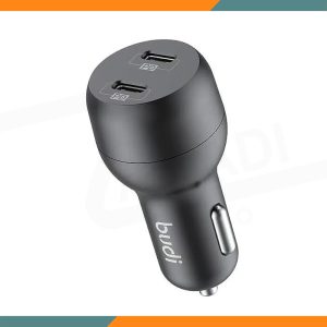Budi - Dual PD Car Charger, 2 USB-C Ports - CC108RB